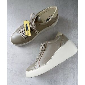Fly London Leather Dile Wedge Sneaker